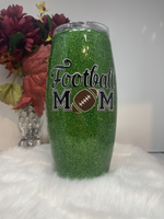 Load image into Gallery viewer, Football Mom 25oz football shaped tumbler
