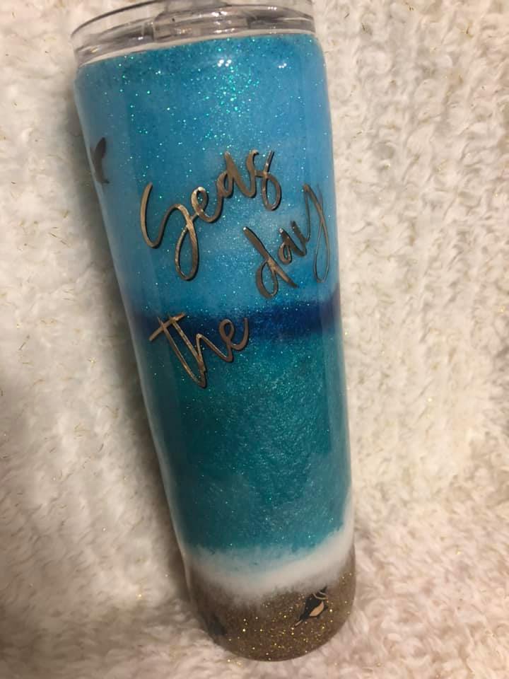 Glitter Beach Tumbler