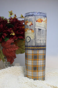 Fall plaid tumbler