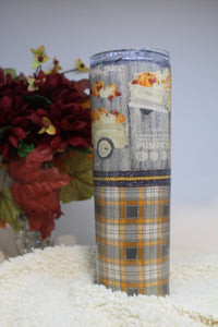 Fall plaid tumbler